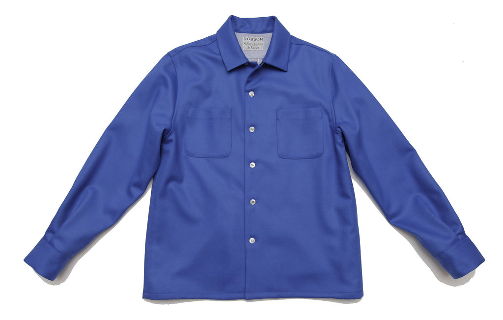 Limited Edition lined over-shirt - DOBSON x Sidian, Ersatz & Vanes - Royal Blue