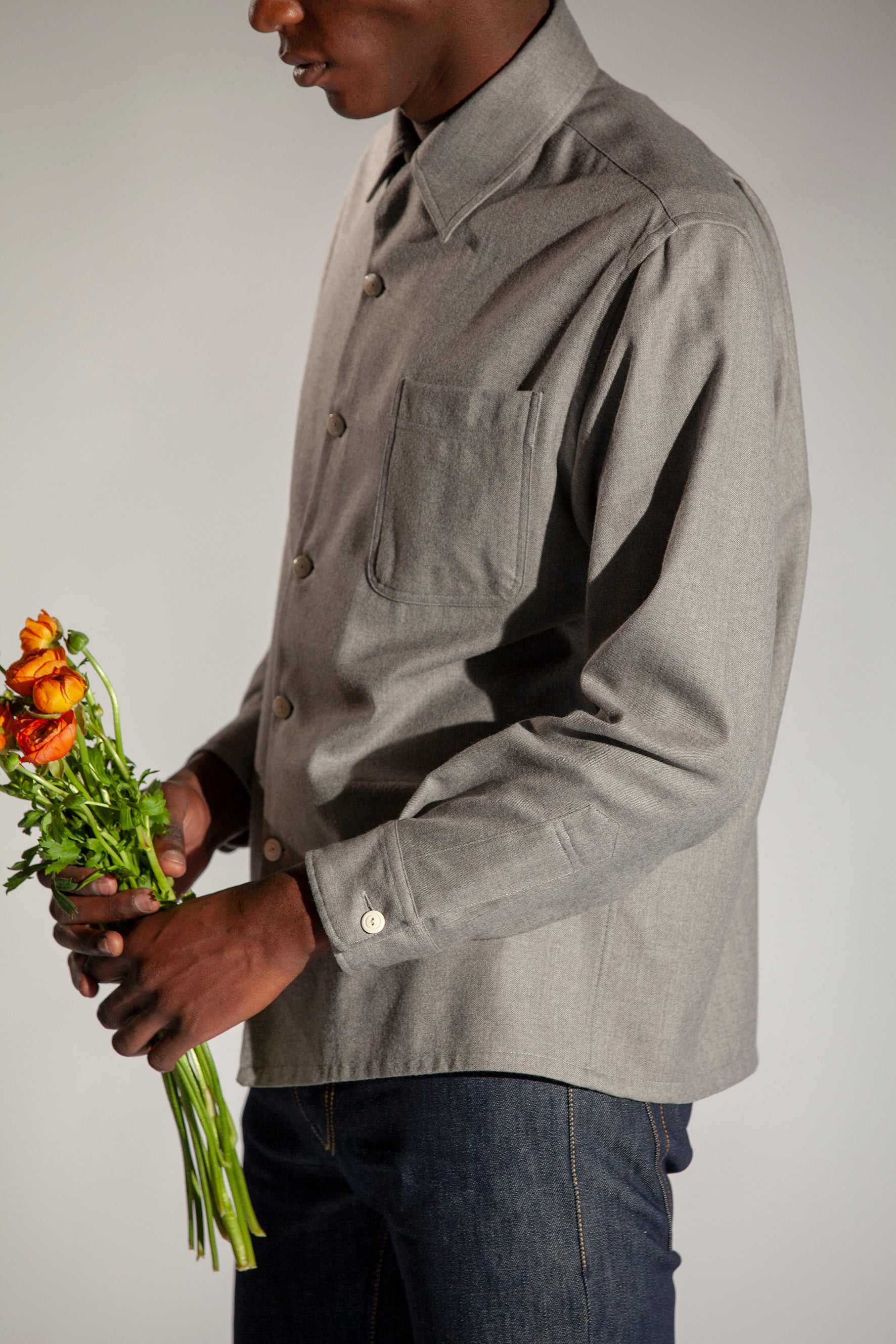The original over-shirt - Grey marl