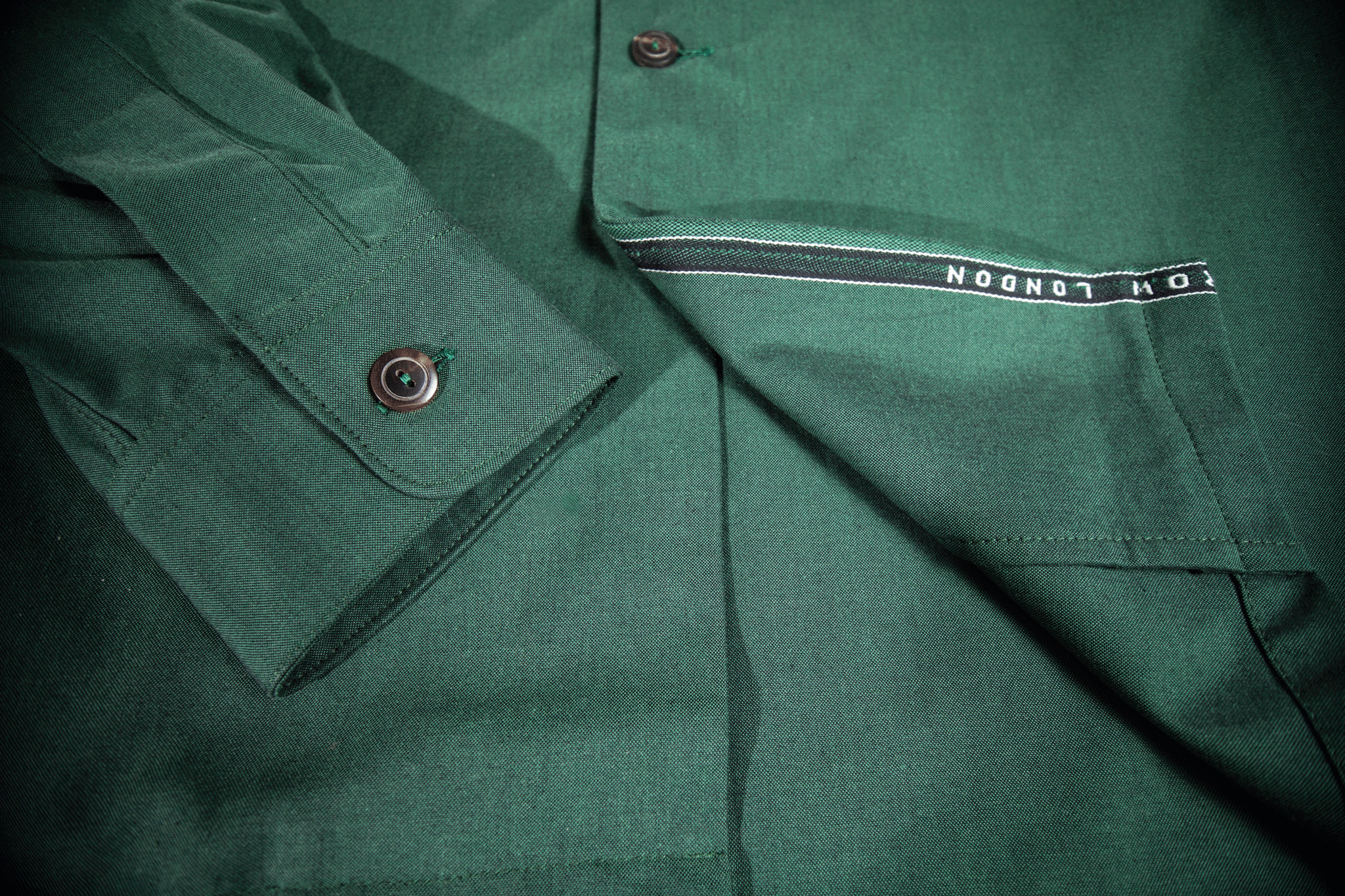 The cotton over-shirt - Mid blue