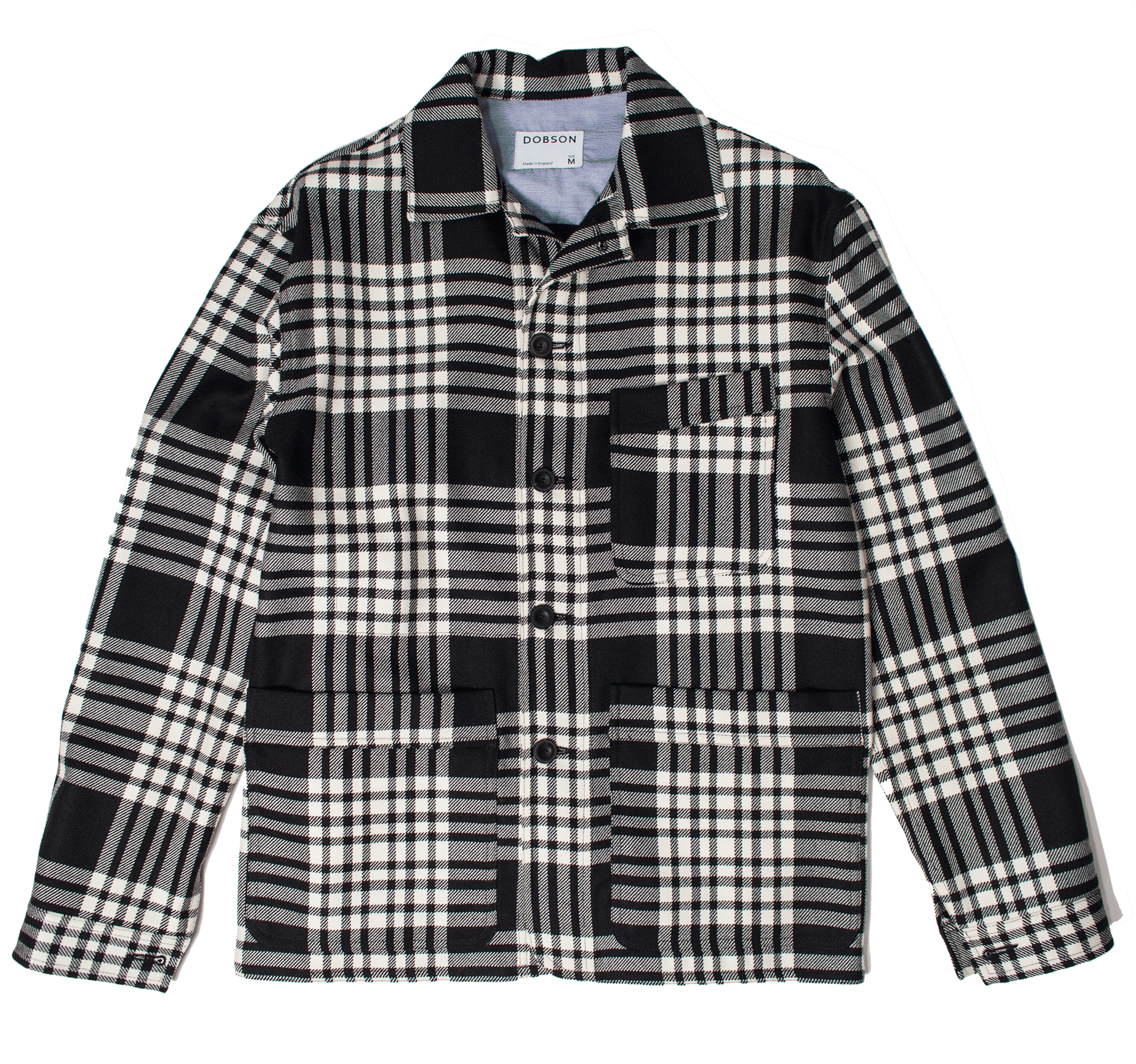 The wool work-jacket - Big Black and White check