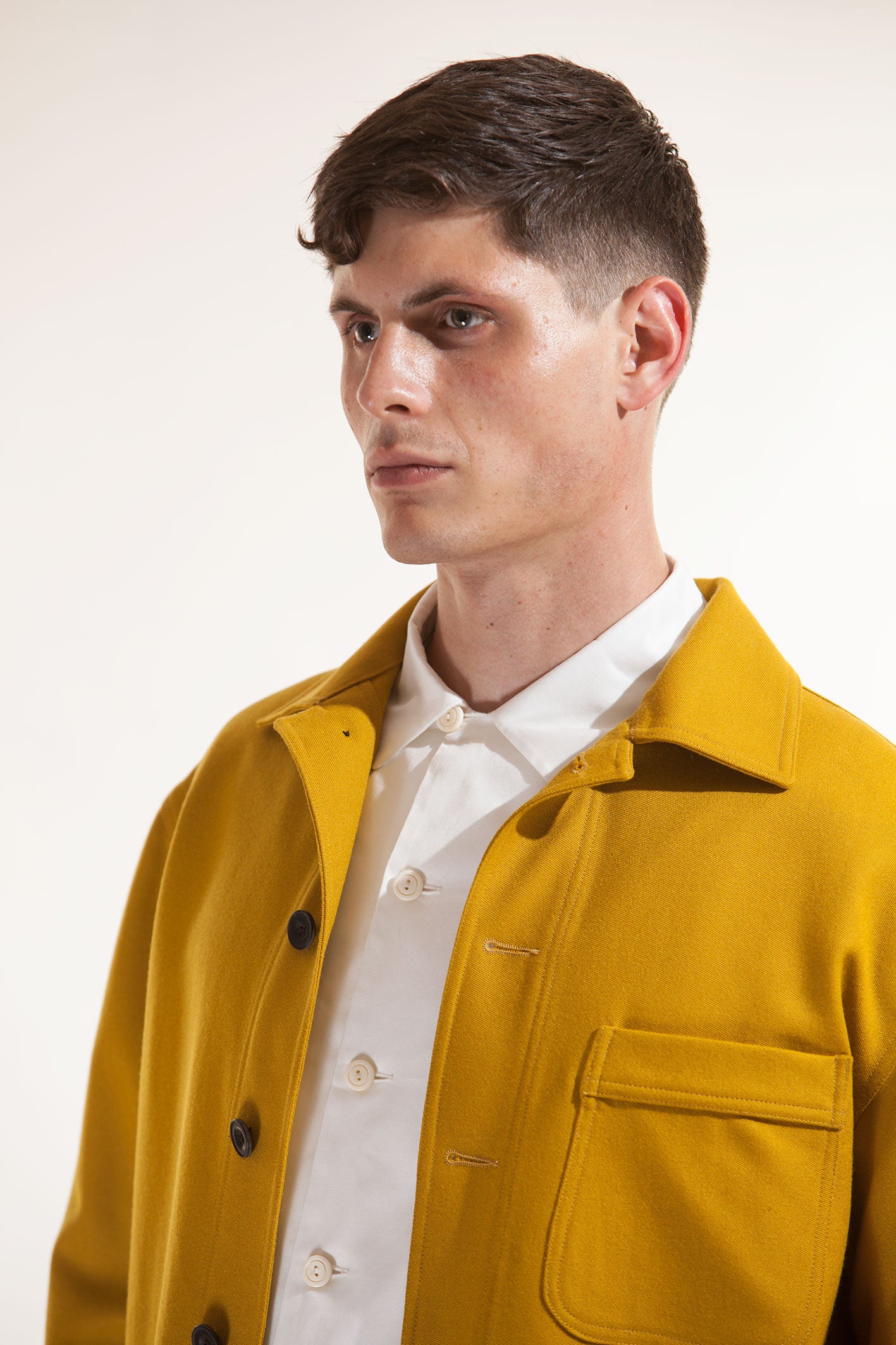 The wool work-jacket - Ochre